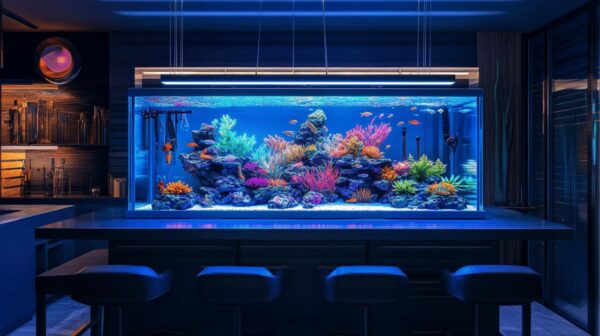 Aquarium 300L : Notre test complet d’un meuble fait maison avec eclairage LED personnalise