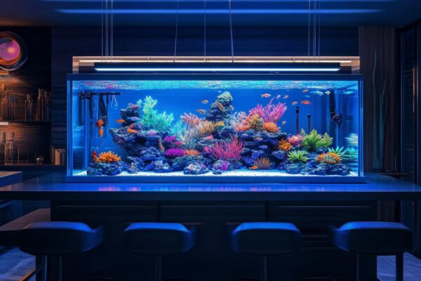 Aquarium 300L : Notre test complet d’un meuble fait maison avec eclairage LED personnalise